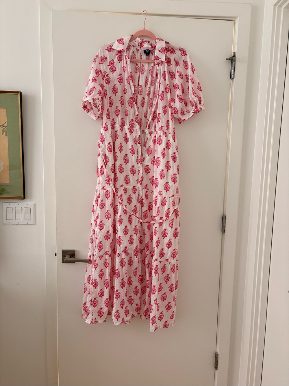 Roller Rabbit Pink and White Floral Maxi Dress